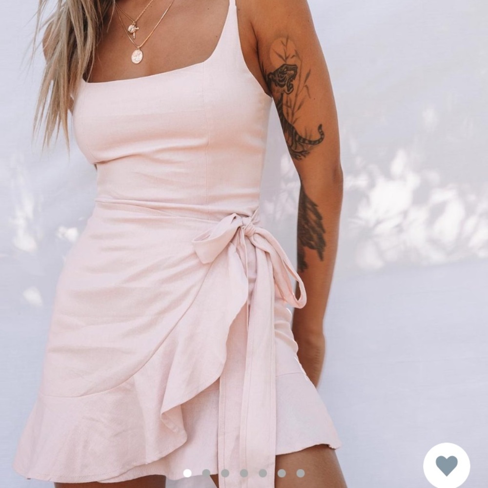 Princess Polly Cottage Hill Mini Dress Blush